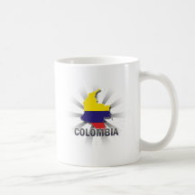 Carte 2,0 de drapeau de la Colombie Tasses