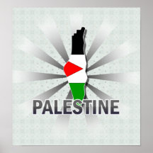 Carte 2,0 de drapeau de la Palestine Affiches