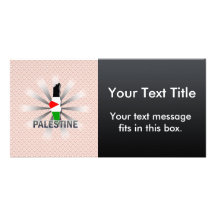 Carte 2,0 de drapeau de la Palestine Cartes Avec Photo