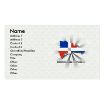 Carte 2,0 de drapeau de la République Dominicaine Modèle De Carte De Visite