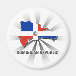 Carte 2,0 de drapeau de la République Dominicaine Aimant Pour Réfrigérateur
