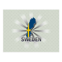 Carte 2,0 de drapeau de la Suède Carte Postale