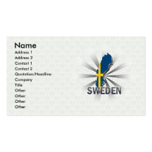 Carte 2,0 de drapeau de la Suède Modèle De Carte De Visite