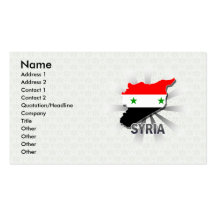 Carte 2,0 de drapeau de la Syrie Modèle De Carte De Visite