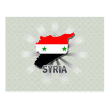 Carte 2,0 de drapeau de la Syrie Cartes Postales