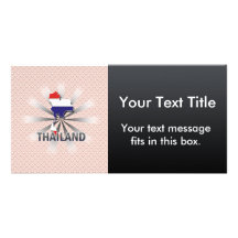 Carte 2,0 de drapeau de la Thaïlande Photocarte Customisée