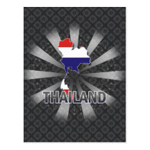 Carte 2,0 de drapeau de la Thaïlande Carte Postale