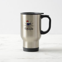 Carte 2,0 de drapeau de la Thaïlande Mug À Café