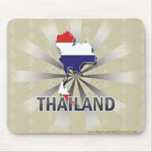 Carte 2,0 de drapeau de la Thaïlande Tapis De Souris