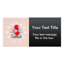 Carte 2,0 de drapeau de la Tunisie Cartes De Vœux Avec Photo
