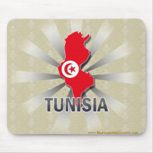 Carte 2,0 de drapeau de la Tunisie Tapis De Souris