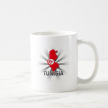 Carte 2,0 de drapeau de la Tunisie Tasse