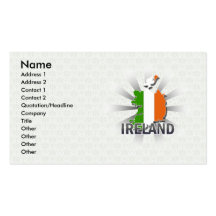 Carte 2,0 de drapeau de l'Irlande Modèle De Carte De Visite