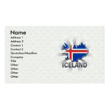 Carte 2,0 de drapeau de l'Islande Carte De Visite