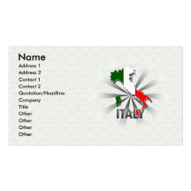Carte 2,0 de drapeau de l'Italie Modèle De Carte De Visite