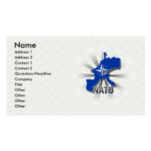 Carte 2,0 de drapeau de l'OTAN Cartes De Visite Personnelles