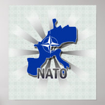 Carte 2,0 de drapeau de l'OTAN Posters