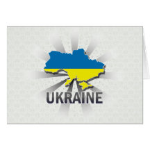 Carte 2,0 de drapeau de l'Ukraine