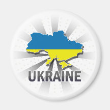 Carte 2,0 de drapeau de l'Ukraine Magnets