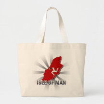 Carte 2,0 de drapeau d'île de Man Sacs Fourre-tout
