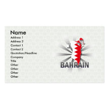 Carte 2,0 de drapeau du Bahrain Modèle De Carte De Visite