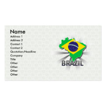 Carte 2,0 de drapeau du Brésil Cartes De Visite Professionnelles