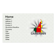 Carte 2,0 de drapeau du Cameroun Cartes De Visite Personnelles