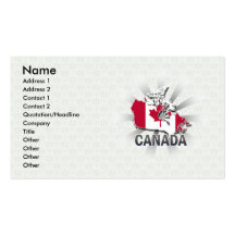 Carte 2,0 de drapeau du Canada Carte De Visite