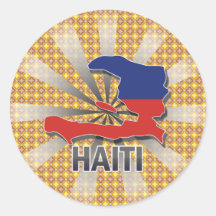 Carte 2,0 de drapeau du Haïti Adhésifs