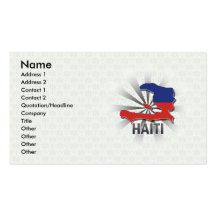 Carte 2,0 de drapeau du Haïti Modèle De Carte De Visite