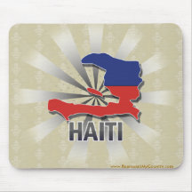 Carte 2,0 de drapeau du Haïti Tapis De Souris
