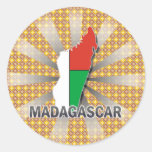 Carte 2,0 de drapeau du Madagascar Autocollants