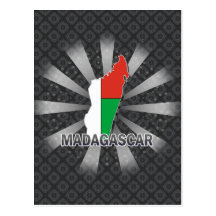 Carte 2,0 de drapeau du Madagascar Carte Postale