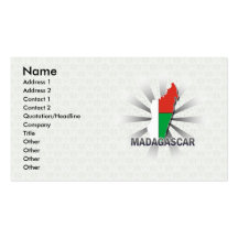 Carte 2,0 de drapeau du Madagascar Cartes De Visite Personnelles