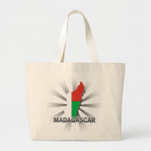 Carte 2,0 de drapeau du Madagascar Sacs Fourre-tout