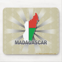 Carte 2,0 de drapeau du Madagascar Tapis De Souris