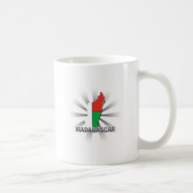 Carte 2,0 de drapeau du Madagascar Tasse À Café