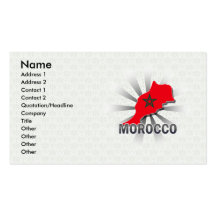 Carte 2,0 de drapeau du Maroc Modèle De Carte De Visite