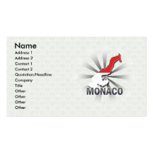 Carte 2,0 de drapeau du Monaco Modèle De Carte De Visite