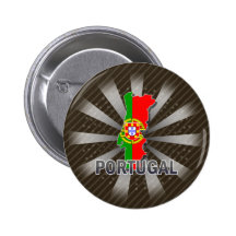 Carte 2,0 de drapeau du Portugal Badge Avec Épingle