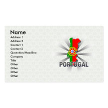 Carte 2,0 de drapeau du Portugal Carte De Visite