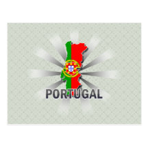 Carte 2,0 de drapeau du Portugal Cartes Postales
