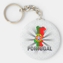 Carte 2,0 de drapeau du Portugal Porte-clés