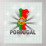 Carte 2,0 de drapeau du Portugal Posters
