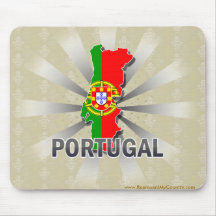 Carte 2,0 de drapeau du Portugal Tapis De Souris