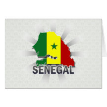 Carte 2,0 de drapeau du Sénégal