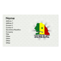 Carte 2,0 de drapeau du Sénégal Cartes De Visite Professionnelles