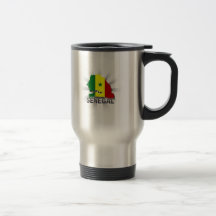 Carte 2,0 de drapeau du Sénégal Mug