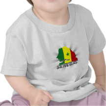 Carte 2,0 de drapeau du Sénégal T-shirt