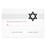 Carte 3,5 x 5 de barre/bat mitzvah RSVP Invitation Personnalisable